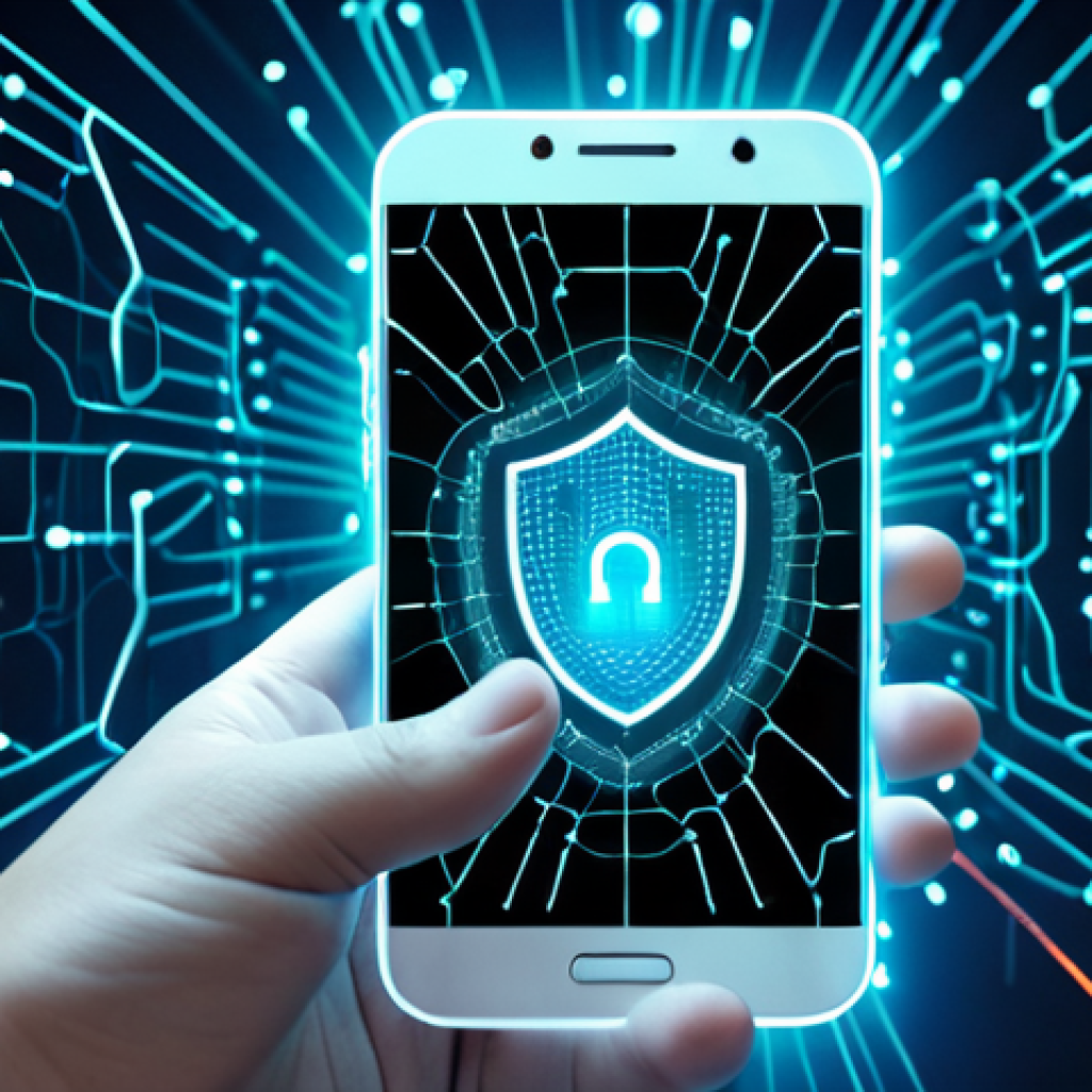 **Prompt 1:** "A close-up of a modern smartphone, showcasing digital protection and data privacy. Inside the screen, abstract, glowing data points or personal information symbols are visibly contained and secured within a virtual lock or shield icon. From the phone, subtle, non-identifiable digital tendrils, representing aggregated AI model updates, gently extend outwards towards a distant, abstract, glowing neural network in the background, illustrating that raw data remains on the device. Emphasize concepts of secure computing, user control, and confidential on-device AI training. Futuristic, clean, high-tech, concept art, soft lighting, secure colors."